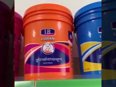 Cubo de plástico redondo de 20L y 5 galones, material PP, logotipo personalizado