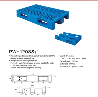 450pcs MOQ Pallet de apilamiento de plástico para aplicaciones industriales