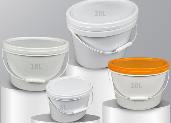 Cubo plástico oval adaptable PP/HDPE con IML o la impresión termal de la transferencia o de la pantalla