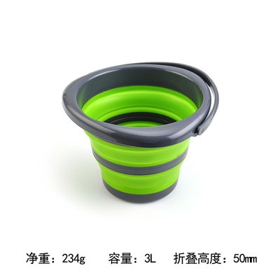 Cubo de plástico plegable portátil de diseño ligero y fácil de almacenar