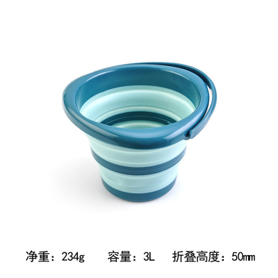 Bucket de plástico plegable conveniente multifuncional para aplicaciones domésticas y al aire libre