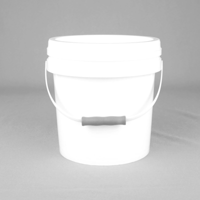 Cubo de plástico moldeado redondeado de 4L de capacidad para agua, pintura, alimentos, productos químicos, revestimientos