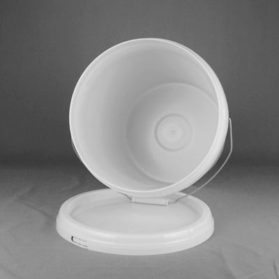 Cubo redondo blanco material 10L Pail With Lid de la pintura de los PP 10 litros