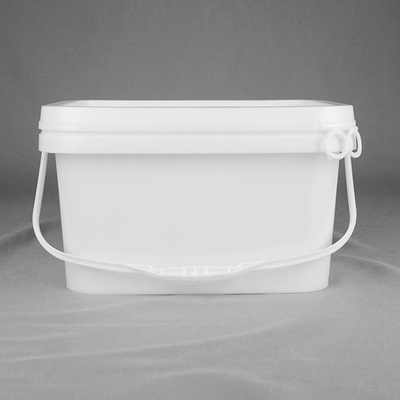 Cubo plástico modificado para requisitos particulares del cubo 5L de los PP del color con forma cuadrada de la tapa