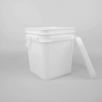 Cubos plásticos de la casilla blanca del polipropileno de 5 litros para el detergente