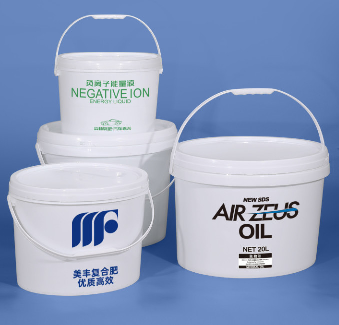 Cubo de pintura de plástico resistente a las heladas de 1,2 kg, redondo, para todas las superficies y materiales