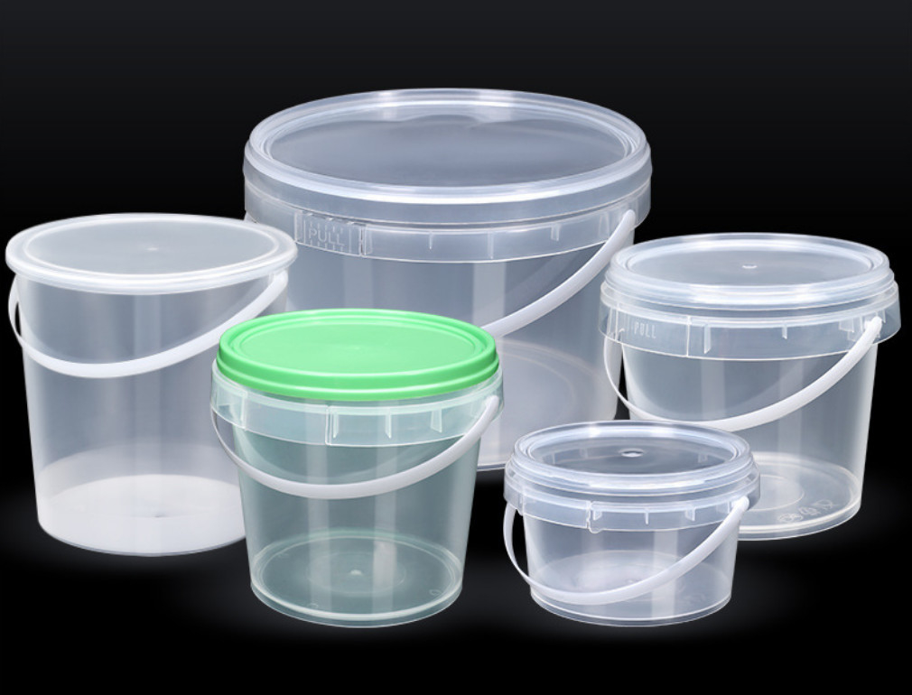 Ver detalles Cubo de plástico transparente perfecto para todas sus necesidades y más