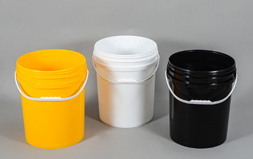 Plastico de grado industrial de cinco galones baldes de diámetro 11,5 pulgadas de altura 15,5 pulgadas