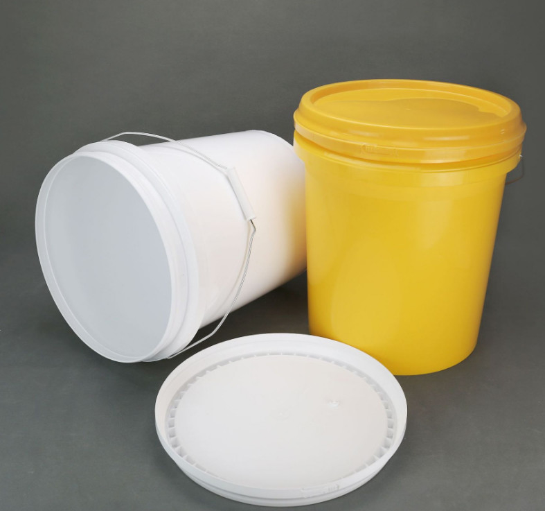 20L Snap On Lid Cubo de plástico apilable de 15,5 altura 11,5 diámetro diseño blanco personalizable