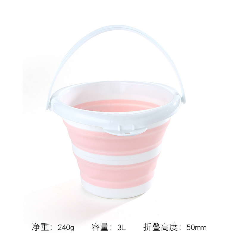 Cubo de plástico plegable de 10L diseño de ahorro de espacio para acampar lavado de coches aventuras al aire libre