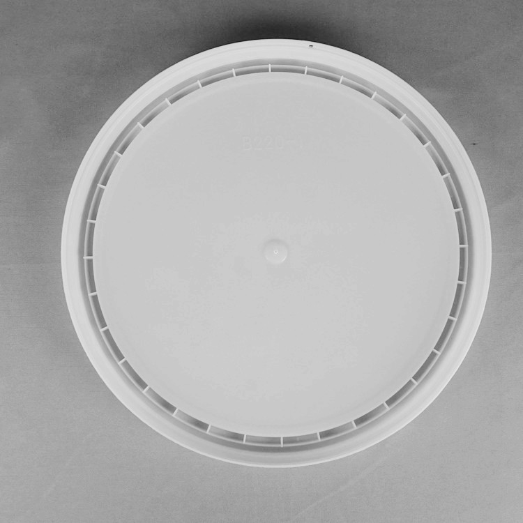 20L Snap On Lid Cubo de plástico apilable de 15,5 altura 11,5 diámetro diseño blanco personalizable