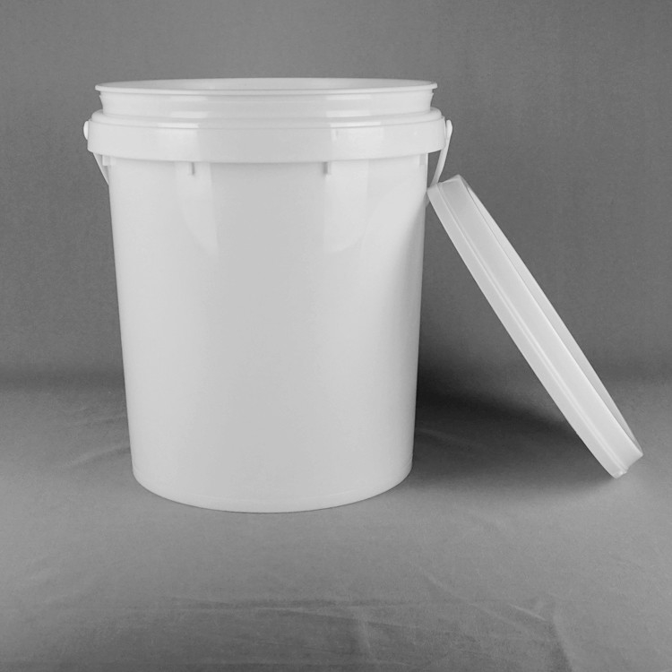 20L Snap On Lid Cubo de plástico apilable de 15,5 altura 11,5 diámetro diseño blanco personalizable
