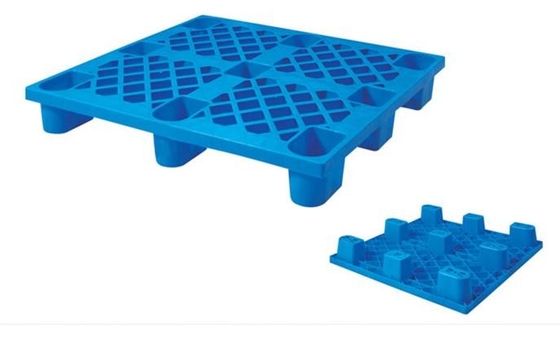 Paletas de plástico reutilizables azules resistentes a la corrosión para la logística de almacén