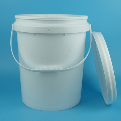 Bidón De Plástico Redondo De 19 Kg Con Asa Y Tapa Para Pintura