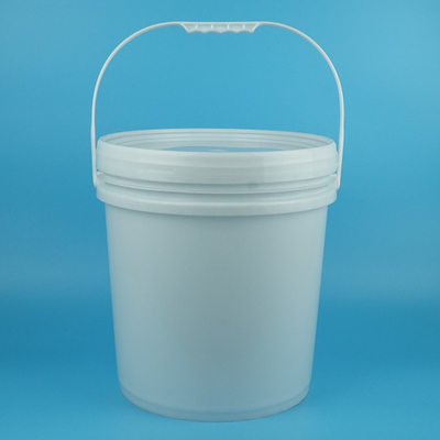 Cubo de plástico redondo con tapa y asa de 16,5 litros para pintura de látex