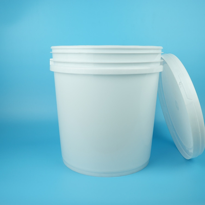 Cubo de plástico redondo con tapa y asa de 16,5 litros para pintura de látex