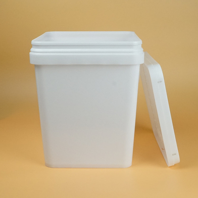 cubo cuadrado del envase de plástico de la categoría alimenticia 16.5L con la tapa y la manija