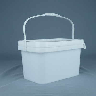 cubo plástico del rectángulo de la categoría alimenticia 5kg con la manija y la tapa