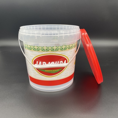 Pequeño envase de plástico redondo de los cubos de la categoría alimenticia de las galletas con la tapa