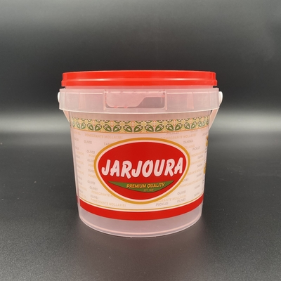 Pequeño envase de plástico redondo de los cubos de la categoría alimenticia de las galletas con la tapa