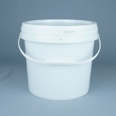 Cubo circular de plástico duradero con tecnología de serigrafía
