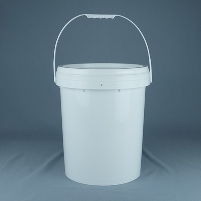 Cubo de plástico redondeado de grado industrial con certificación ISO 9001