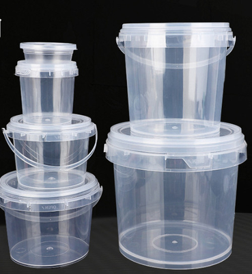 Cubo plástico transparente visible de la categoría alimenticia en diversos tamaños