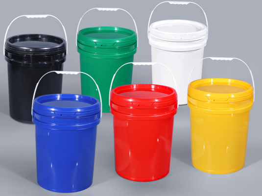 Tambor disponible del envase de plástico de la manija blanca