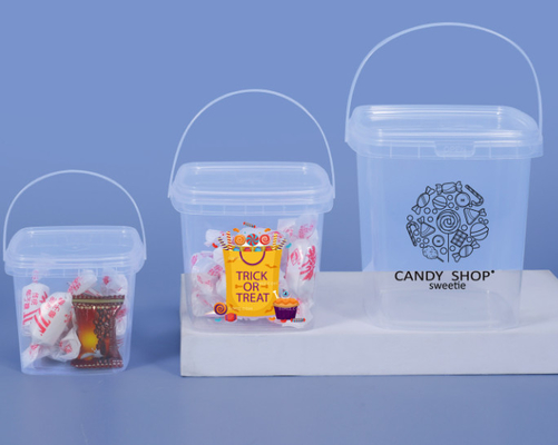 Cubo plástico del cuadrado blanco del color con resistencia química