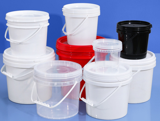 Baldes de plástico de grado alimenticio apilables con manija libre de BPA