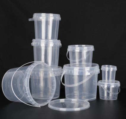 Contenedor de plástico para alimentos en forma de cubo con certificación CAS/FDA/SGS/ISO9001