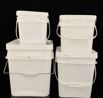 Cubo de plástico cuadrado resistente a sustancias químicas con IML/transferencia térmica/impresión en pantalla