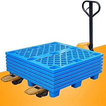 OEM 9 pies de plástico apilables pallet resistente al desgaste