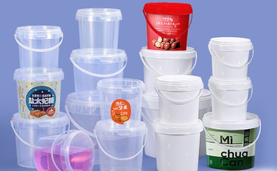 Cubo de plástico disponible con tapa para almacenamiento de alimentos con método de pago T/T