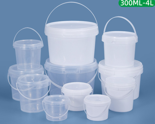 ligeros baldes de juguete de plástico blanco con tapa para soluciones de organización de juguetes