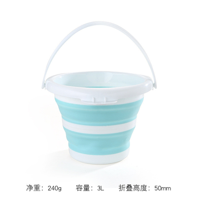 Cubo de plástico plegable fácil de transportar ligero para viajar plegable