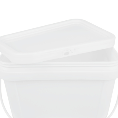 Cubo de plástico cuadrado de grado alimenticio con IML/Transferencia térmica/Serigrafía 1.2 Kg