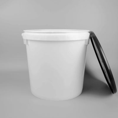 Contenedor de pintura de plástico resistente con gusanito de vertido