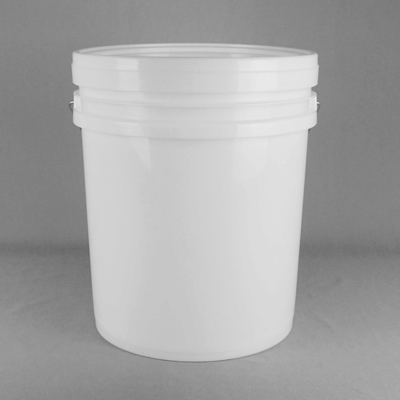 Cubo de plástico redondo químico con capacidad de 1L e impresión de transferencia de calor