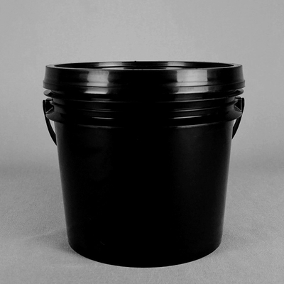 cubo plástico redondo negro de 4.8L PP cubo plástico de la pintura de 1 galón