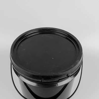 cubo plástico redondo negro de 4.8L PP cubo plástico de la pintura de 1 galón