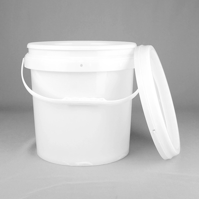 Cubo plástico redondo vacío de 10 litros cubo plástico de 3 galones con la tapa