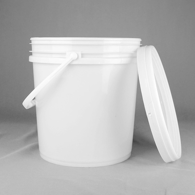 4,5 certificación plástica blanca de Pail With ISO9001 del cubo plástico redondo del galón