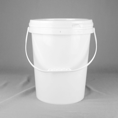 Cubo blanco de la pintura del plástico del polipropileno de 4 galones con la tapa