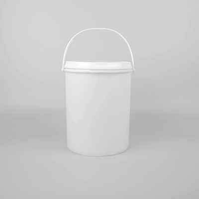 Cubo de pintura de plástico resistente con un manillar de revestimiento resistente a los rayos UV