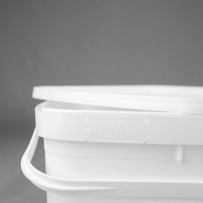 Los cubos del plástico transparente de 3 litros con las tapas ajustan servicio del ODM del OEM