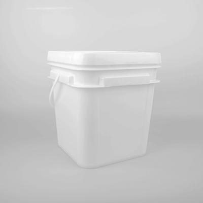 Cubo de plástico cuadrado resistente a productos químicos con mango para pintura y productos químicos