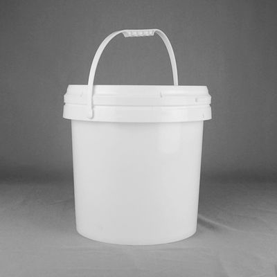 Cubo redondo blanco material 10L Pail With Lid de la pintura de los PP 10 litros