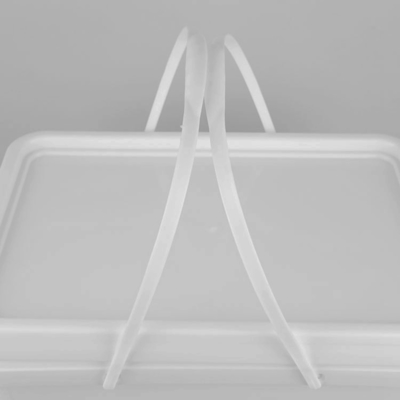 Tambor rectangular del envase de plástico de la categoría alimenticia 20kg con la tapa y las manijas duales