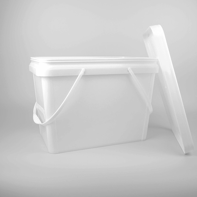 Cubo cuadrado 20L blanco Pail With Lid plástica